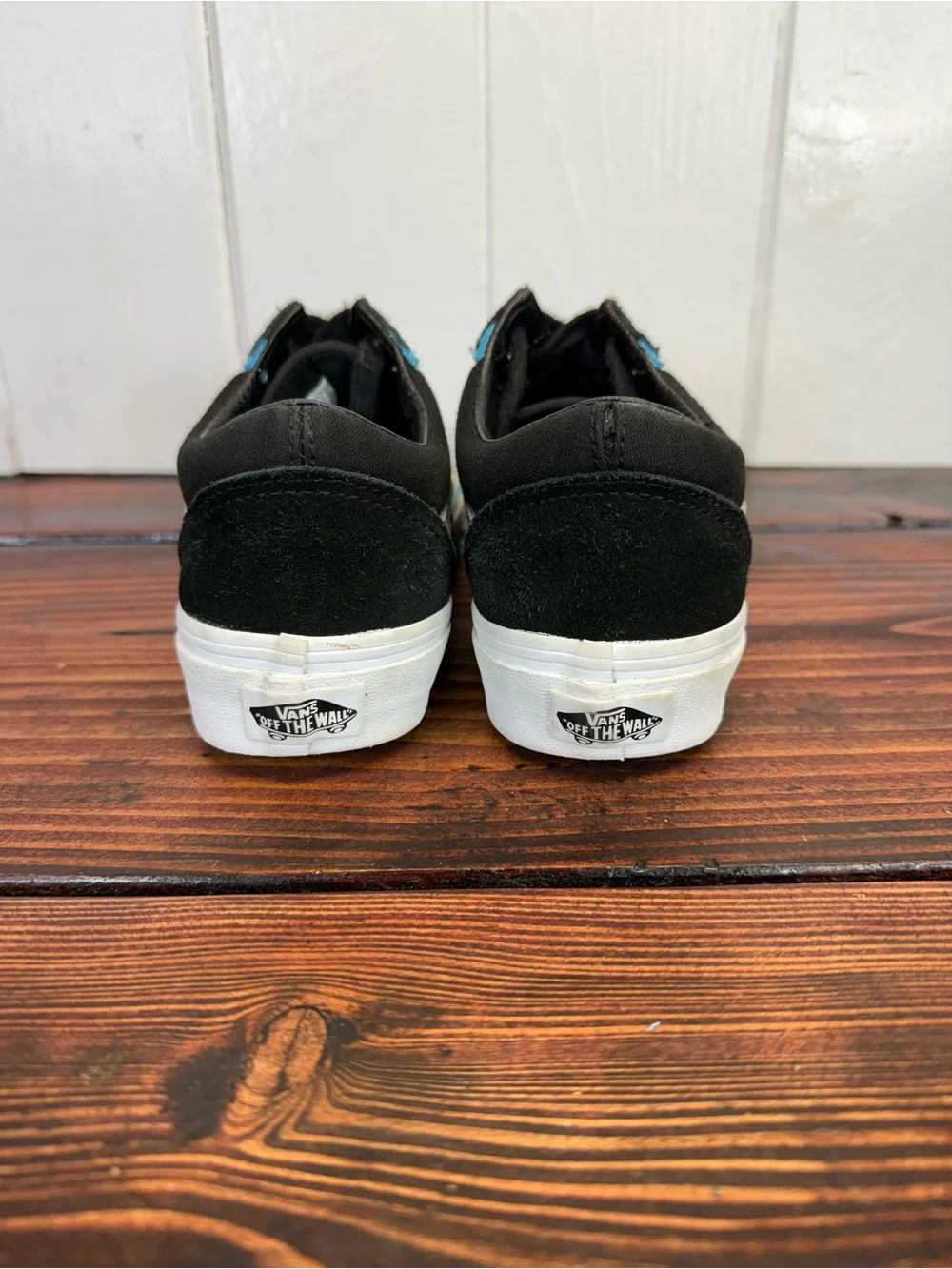 Vans Old Skool Bolt Black Blue Low Top Skate Shoes Women’s 6.5 Men’s 5